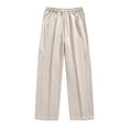 thumbnail image 1 of Pantalones largos de verano de seda helada para hombre, pantalones finos de pierna ancha, pantalones casuales de color liso, pantalones holgados de tubo recto para hombre, pantalones de hombre, 1 of 8