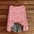 thumbnail image 4 of VISALY Valentine Heart Sweater Heart Sweater with Hearts Casual Sweaters Light Weight Sweater Pullover Sweaters Comfy Sweaters Tunic Sweaters Plain Sweaters Business Casual Sweater Light Pink Xl, 4 of 4