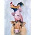 thumbnail image 3 of Charest, Doris 15x18 Black Modern Framed Museum Art Print Titled - Farmland Trio 1, 3 of 5