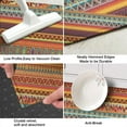 thumbnail image 3 of Orange Ethnic Stripe Pattern Kitchen Rug Mat,Kitchen Runner Rugs Non Skid Washable,Decorative Kitchen Floor Mats for Kitchen,Sink,Laundry,17"X47", 3 of 5