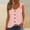 01 Pink, variant on Spring Tops for Women Scoop Neck O Ring Shoulder Tank Tops Casual Sleeveless Button Front T Shirt Blouse