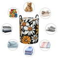 thumbnail image 4 of Gaeub Yellow White Daisy Pattern Dirty Clothes Storage Basket, Toy Storage Bin for Storing Clothing, Diapers, Toys-Medium, 4 of 6