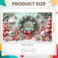 thumbnail image 6 of Colorful Design Christmas Banner Decorative Wreath Holiday Decoration Party Backdrop for Home Celebration Photo Props Winter Festive, 6 of 9