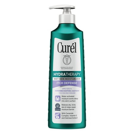 Curel Hydra Therapy Itch Defense Wet Skin Moisturizer for Dry, Itchy Skin, 12 (Best Body Lotion For Dry Itchy Skin)