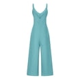 thumbnail image 5 of Cavosen Formal Jumpsuits for Women Plus Size Loose Jumpsuits Camisole Overalls with Pocket Solid Lightweight Summer Work Rompers, 5 of 6