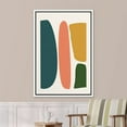 thumbnail image 3 of PixonSign Framed Canvas Print Wall Art Retro Vintage Mid-Century Pastel Polygon Collage Abstract Shapes Illustrations Modern Art Decorative Minimal for Living Room, Bedroom, Office - 24"x36" White, 3 of 5
