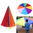 thumbnail image 4 of Rdeghly  8 Handles 2m Diameter Kids Play Rainbow Outdoor Teamwork Game Parachute Multicolor Toy,, Play Parachute, 4 of 8