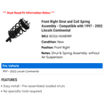 thumbnail image 2 of Front Right Strut and Coil Spring Assembly - Compatible with 1997 - 2002 Lincoln Continental 1998 1999 2000 2001, 2 of 2