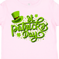 thumbnail image 4 of Inktastic St. Patrick's Day Hand Lettering with Green Top Hat Boys or Girls Toddler T-Shirt, 4 of 5