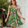 thumbnail image 7 of Pink & Green Fashions & Products! Dress Fashion Beach Long Dresses Female Party Printed Sundress, 7 of 7