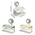 thumbnail image 3 of Water Resistant Soap Storage Dish Adhesive Wall Mount NonSlip Drain Space Saving Bathroom Tray Yellow, 3 of 4