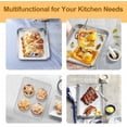 thumbnail image 4 of wqlpp-TeamFar Toaster Oven Tray and Rack Set, 9.3’’ x 7’’ x 1’’, Stainless Steel Toaster Oven Pan Broiler Pan, Non Toxic & Healthy, Easy Clean & Dishwasher Safe, 4 of 4