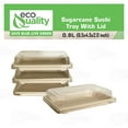thumbnail image 5 of EcoQuality Medium Compostable Sushi Trays with Lids - Natural Sugarcane Bagasse Take Out Sushi Container - Biodegradable Disposable Sushi Plate with Lid Eco Friendly To go Serving Tray (200 PACK), 5 of 8