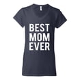 thumbnail image 2 of Wild Bobby, Best Mom Ever Mothers Day Gift, Mother's Day, Women Standard V-Neck Tee, Navy, Small, 2 of 3