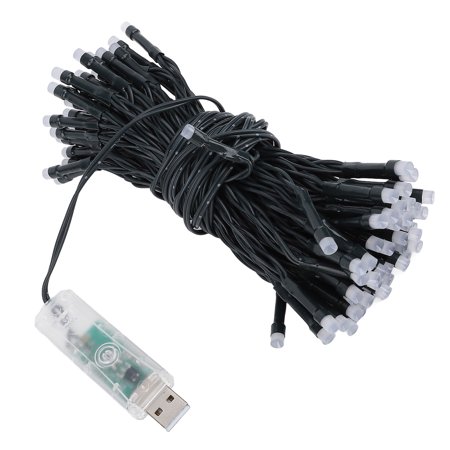 LAZIOEGR Smart Xmas Light 32.8FT 100LEDs Bluetooth RGB Color Changing Music Sync USB String Fairy Light with APP for Party Wedding Indoor Outdoor Decoration (32.8 Feet / 10 Meters)