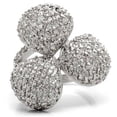 thumbnail image 3 of Rhodium Brass Ring with AAA Grade CZ in Clear for Women Clear Stone Color Style 0W145 Size 7, 3 of 6