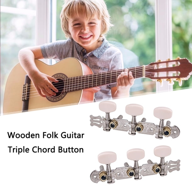 Afinadores de bloqueo de guitarra clásica, 2 uds., clavijas de afinación de cuerdas, cabezales de máquina
