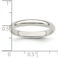 thumbnail image 2 of 925 Sterling Silver Stackable Expressions 3mm Half-Round Band Ring Size 7.5, 2 of 6