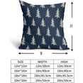 thumbnail image 5 of Christmas Pillow Covers 20x20 Set of 2 Dark Blue Xmas Tree Rustic Style Winter Print Decorative Outdoor Pillowcases Farmhouse Vintage Holiday Decorations Throw Cushion Case Decor for Couch Sofa Bed, 5 of 6