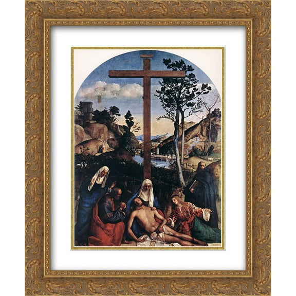 Giovanni Bellini 2x Matted 20x24 Gold Ornate Framed Art Print 'Deposition'