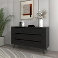 thumbnail image 6 of HARBOURSIDE 6-Drawer Dresser, Modern Mid-Century Chest for Bedroom, Living Room, Black, 6 of 8