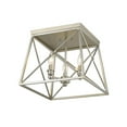 thumbnail image 4 of Z-Lite 447F14 Trestle 3 Light 14" Wide Semi-Flush Ceiling Fixture - Silver, 4 of 5
