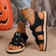 thumbnail image 5 of MKLEKYY Sandalias Playa Sandalias de Moda para Mujer para Uso Diario Informal Diseño de Tela Con Punta Abierta Zapatos Planos para Primavera y Verano Ideal para Combinar Con Atuendos de Ocio, 5 of 5