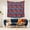 Christmas Gift Tree, variant on 59x59 Inch Square Wall Tapestry for Indoor & Outdoor, Living Room, Bedroom, Teen Room,Christmas Stocking Candy Dark Blue Pattern