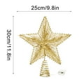 thumbnail image 5 of PLPPYFS Star Christmas Tree Topper, Glittered Hollow-Out Tree top Star, Double-Sided 3D Tree Topper with Lights, Xmas Tree Top Ornament for New Year Holiday Home Office Indoor, 5 of 6