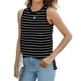 thumbnail image 4 of DQRPSEETB Tank Tops for Women 2024 Womens Tank Tops Crewneck Loose Fit Basic Casual Summer Side Split Sleeveless Shirts Camisole Tops for Women, 4 of 6