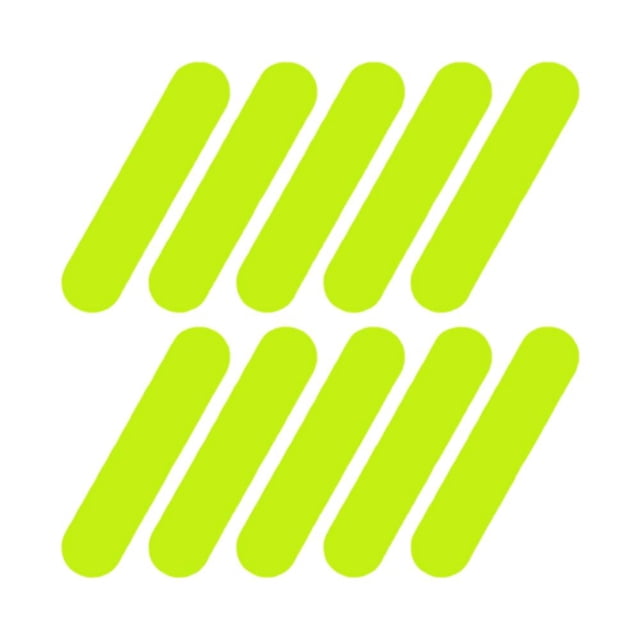 GHYJPAJK 10x Retro Reflective Stripe Stickers For Motorcycle Helmet