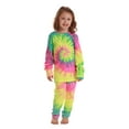 thumbnail image 2 of Just Love Girls Tie Dye Two Piece Thermal Underwear Set (Tie Dye Neon Swirl, 4), 2 of 3