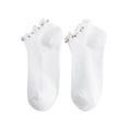 thumbnail image 4 of Dyfzdhu Autumn Winter Socks For Women Matching Pearl Thickened Thermal Mid Tube Socks Solid Color Womens Quarter Socks, 4 of 6