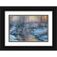 thumbnail image 1 of Cernov, Ivan 32x23 Black Ornate Wood Framed with Double Matting Museum Art Print Titled - Winter River, 1 of 4