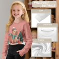 thumbnail image 2 of Xoenoiee Capybara Tree Gift Snowflake Print Girls Cropped Sweatshirt Pullover for Teen Long Sleeve Tops Fall Winter Clothes, 9-10 Years, 2 of 7