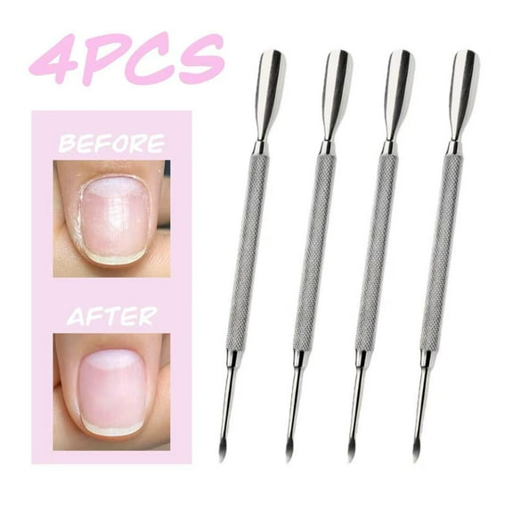 4 - Piece Stainless Steel Cuticle Pusher Tool Set for Nail Care