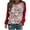 Red christmas sweatshirt, variant on pimelu Christmas Sweater Clearance Christmas Shirts for Women Cute Cartoon Santa Claus Print Color Block Pullover Tops Girls Long Raglan Sleeve Crewneck Sweatshirt