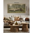 thumbnail image 4 of Drsoum Large 20x40in Natural Framed Wall Art Vintage Classical Oil Painting Sheep Herds and Shepherds Room Decor for Bedroom Living room, 4 of 6