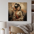 thumbnail image 2 of Designart "Asian Art Geishas beauty IX" Asian Print on Natural Pine Wood, 2 of 5