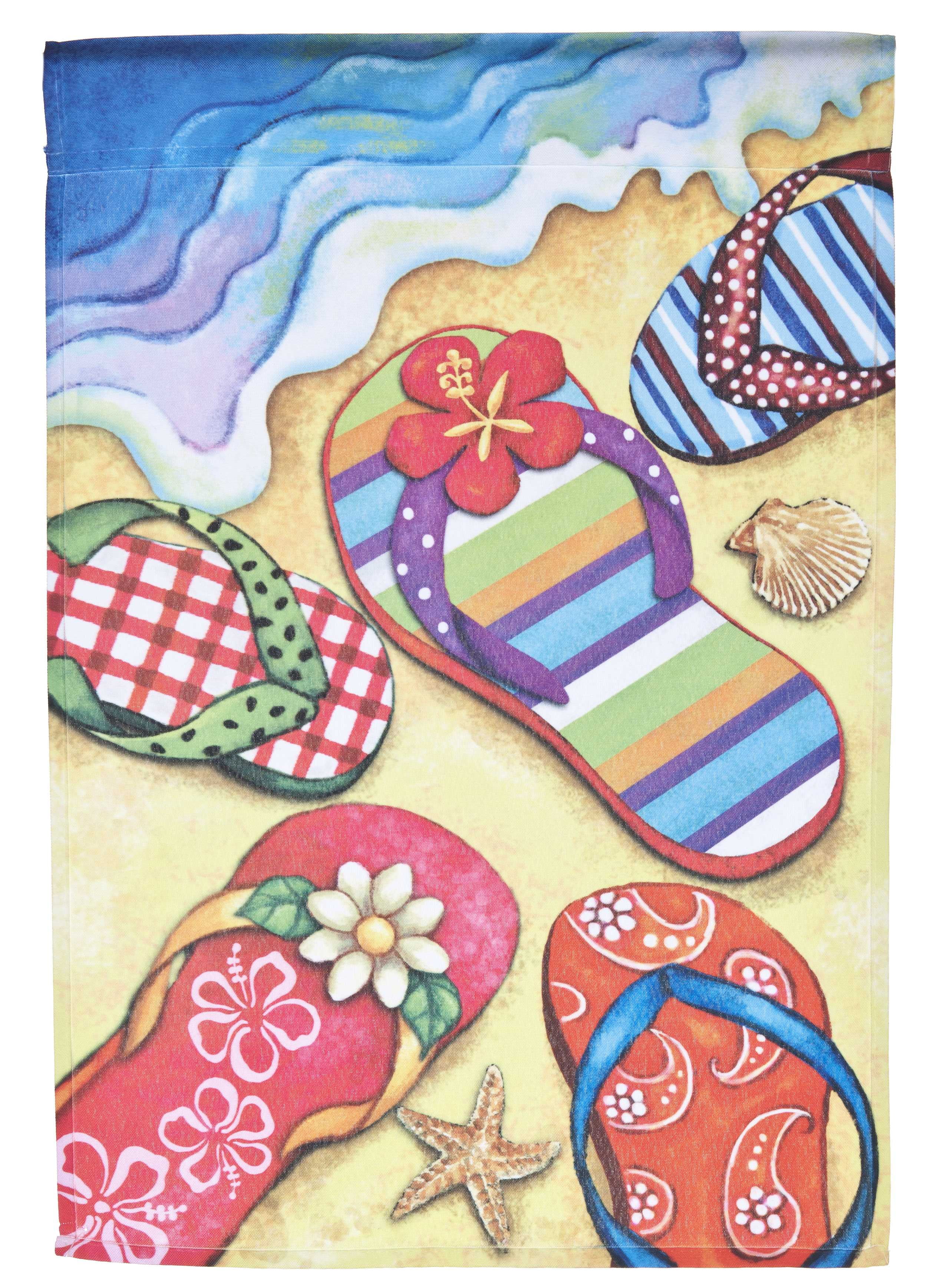 Summer Time Beach Lawn Flag by Garden Accents (12 x 18 Inch) by
