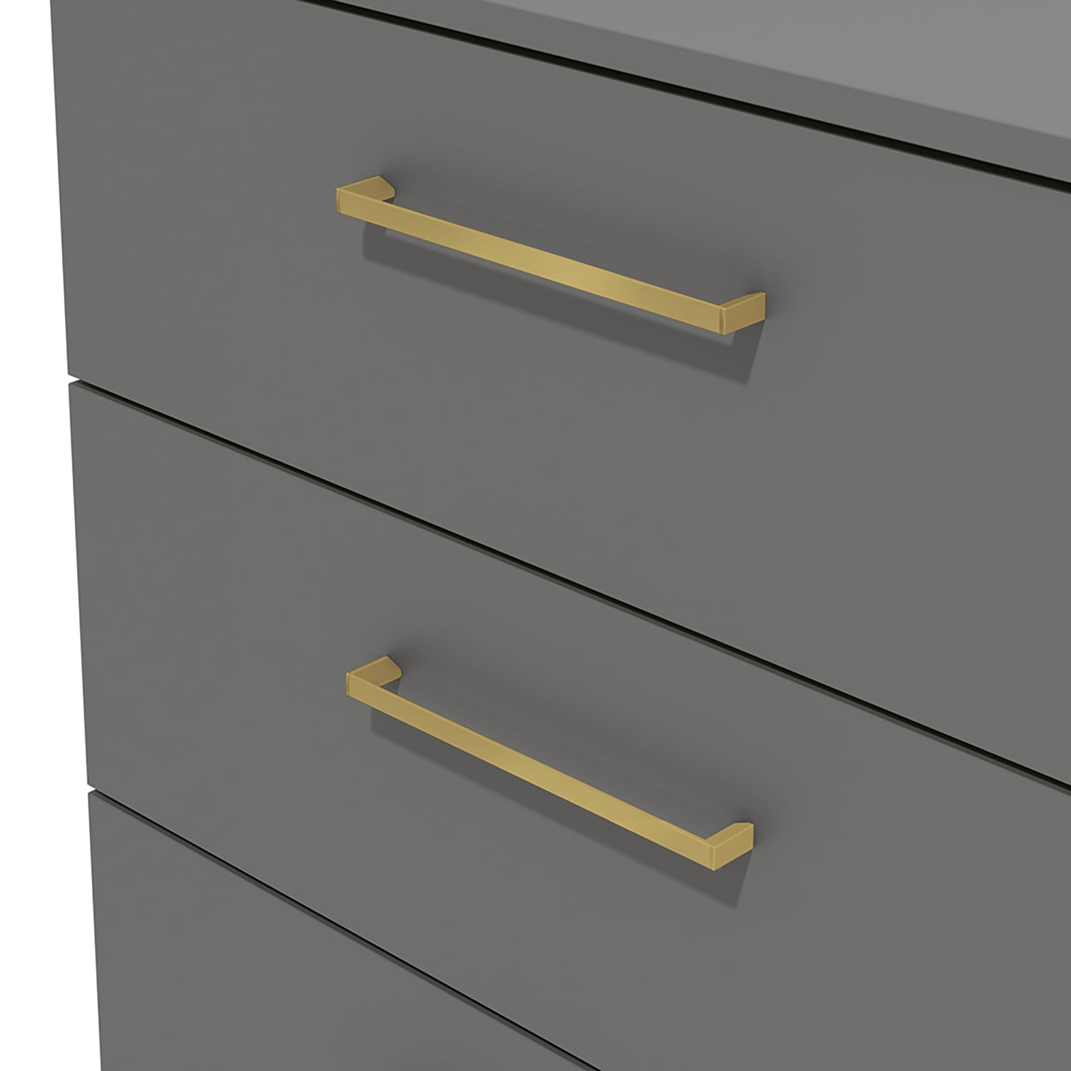 Kappesberg Jolyne 3-Drawer Vertical Dresser with Gold Hanldes Gray – Modern Bedroom Storage for Adults and Teens