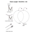 thumbnail image 5 of Time and Tru Silvertone Rolo Chain 2 Row Initial "M" Pendant Necklace, 5 of 6