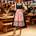 thumbnail image 3 of ZGRBOU Women's Oktoberfest Dirndl Printed Dress Elegant Lace Half Sleeve Beer Festival Costumes Bavarian Carnival Dress, 3 of 4