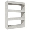 thumbnail image 2 of vidaXL Book Cabinet/Room Divider Concrete Grey 80x30x103 cm Engineered wood, 2 of 5