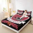 thumbnail image 4 of jejeloiu Football Sport Bed Sheets,American Rugby King Sheets For Ball Gamer 4-Piece, 4 of 7