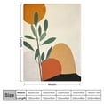 thumbnail image 4 of JEUXUS  Boho Sun and Leaves Blanket Double Sided Flannel Throw Blanket, Suitable for Adults and Children on The Sofa, Car, Bed Nap Warm Comfortable Blanket, 4 of 6