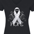 thumbnail image 4 of Inktastic Hope- Lung Cancer Awareness Women's V-Neck T-Shirt, 4 of 5