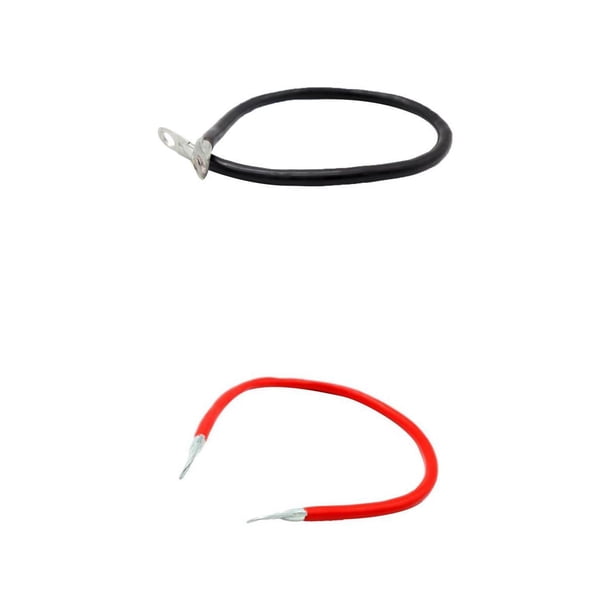 Paquete de 2 Cables de Batería Del Motor Solar 5AWG Inversor de Corriente Negro Y Rojo