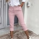 thumbnail image 1 of TaTaai Women's 7/8 Length Suit Pants Straight Leg Design with Double Side Pockets and Elastic Waistband Solid Color Casual Professional Trousers Gift, 1 of 9