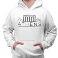 thumbnail image 2 of Skyline Athens Greece Hoodie Sweatshirt Unisex Large White, 2 of 5